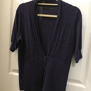 Purple Short Sleeve Cardigan